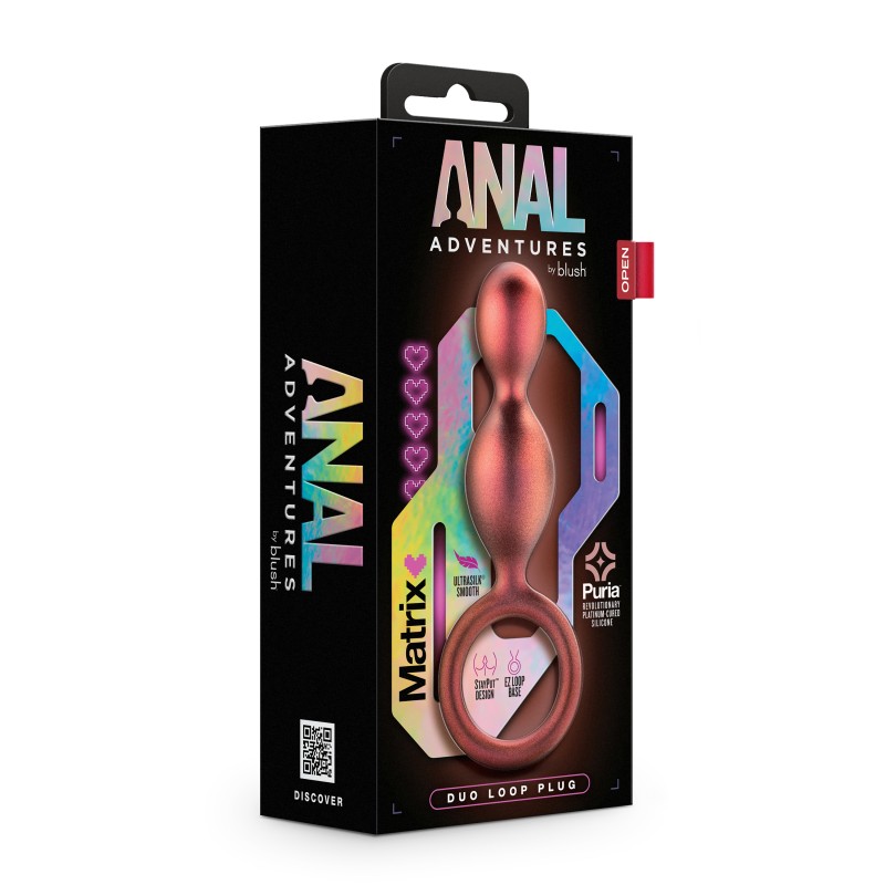 ANAL ADVENTURES MATRIX DUO LOOP PLUG COPPER